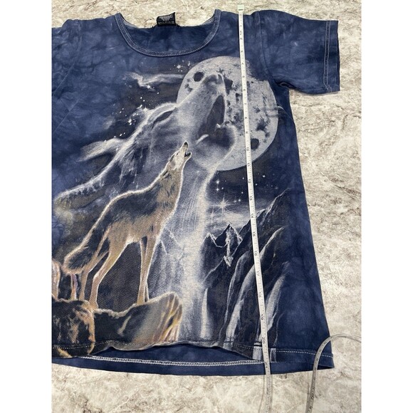 Vintage Quail Hollow Wolf Moon Howling Blue Tie Dye T-Shirt X-Small - Picture 4 of 6